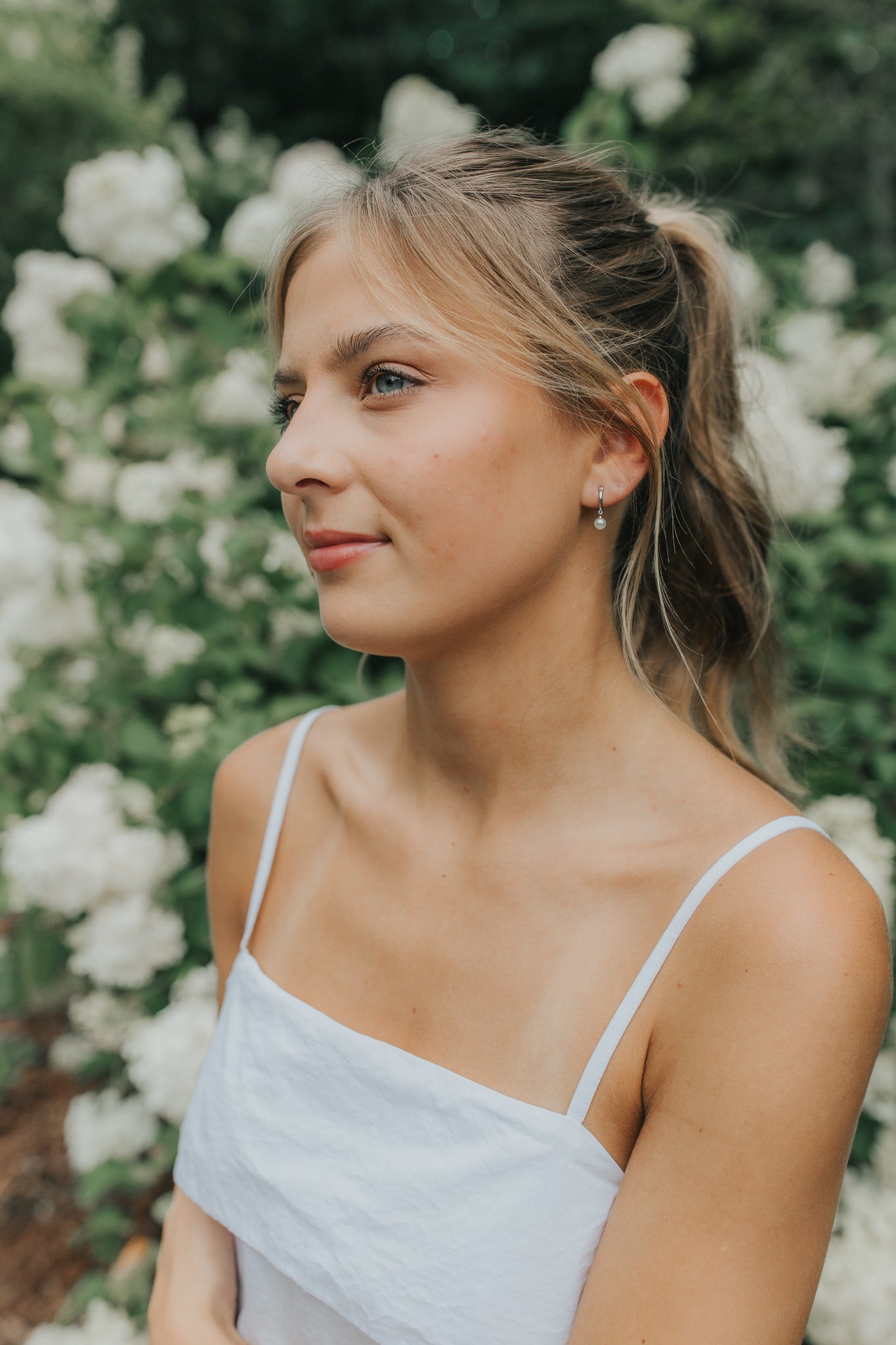 The Ainslee Tiny Pearl Hoops